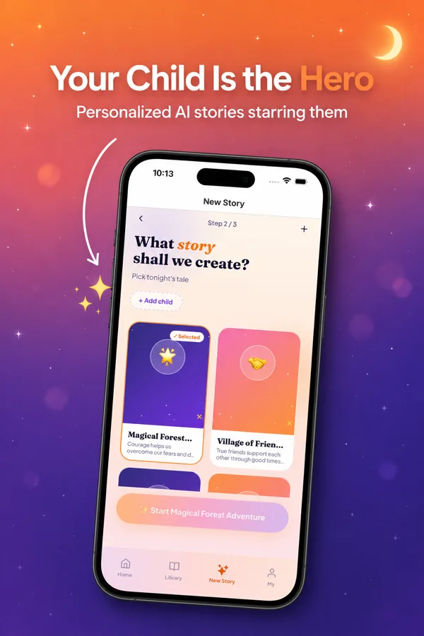 Your child is the hero — personalized AI stories starring them